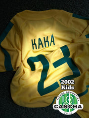 CAMISETA BRASIL RETRO LOCAL 2002 KIDS