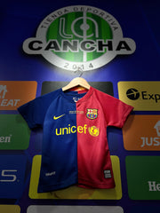 CAMISETA BARCELONA RETRO LOCAL GAMA ALTA 2008/2009 KIDS