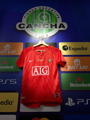 CAMISETA MANCHESTER UNITED RETRO LOCAL GAMA ALTA 2007/2008 KIDS