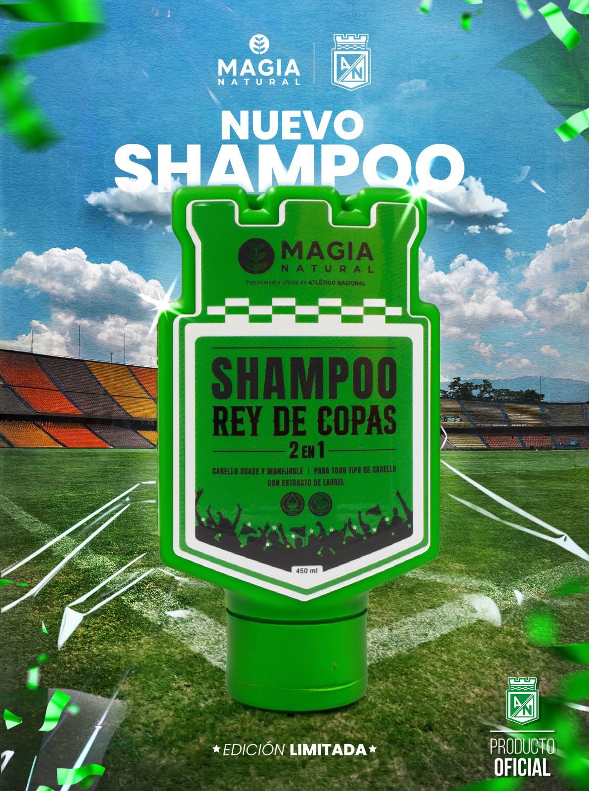 SHAMPOO REY DE COPAS 2 EN 1 MAGIA NATURAL