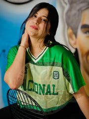 BLUSA CORTA ATLETICO NACIONAL PRESENTACION NFL DAMA