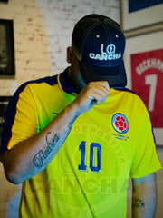 CAMISETA COLOMBIA 1998 LOCAL CON PARCHES