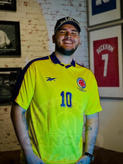 CAMISETA COLOMBIA 1998 LOCAL CON PARCHES