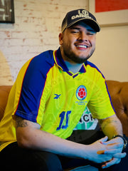 CAMISETA COLOMBIA 1998 LOCAL CON PARCHES