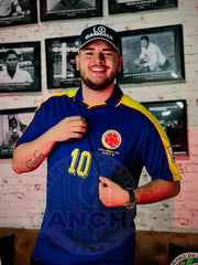 CAMISETA COLOMBIA 1998 VISITANTE CON PARCHES