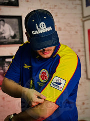 CAMISETA COLOMBIA 1998 VISITANTE CON PARCHES