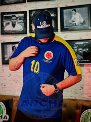 CAMISETA COLOMBIA 1998 VISITANTE CON PARCHES