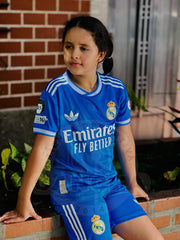 CONJUNTO REAL MADRID TERCERA 2025 KIDS