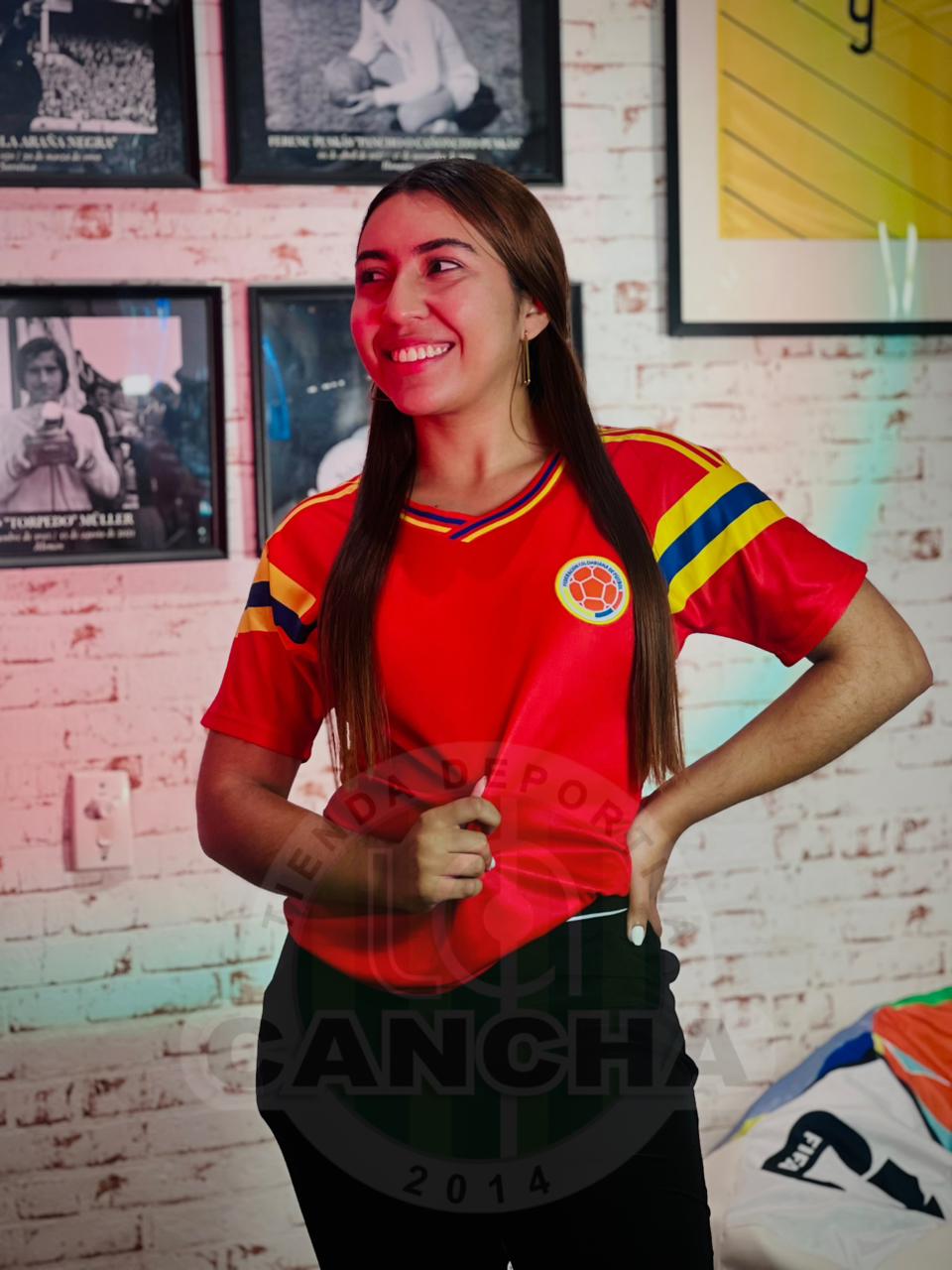 CAMISETA SELECCION COLOMBIA VISITANTE 1990 DAMA