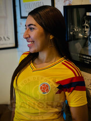 CAMISETA SELECCION COLOMBIA LOCAL 1990 DAMA