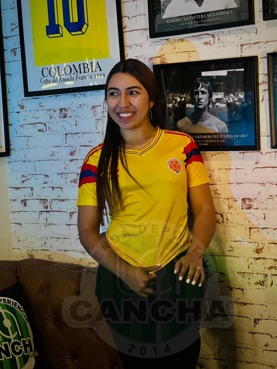 CAMISETA SELECCION COLOMBIA LOCAL 1990 DAMA
