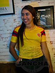 CAMISETA SELECCION COLOMBIA LOCAL 1990 DAMA