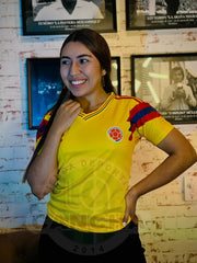 CAMISETA SELECCION COLOMBIA LOCAL 1990 DAMA