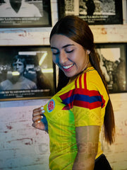 CAMISETA SELECCION COLOMBIA LOCAL 1990 DAMA