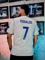 CAMISETA REAL MADRID BLANCA RETRO LOCAL 2017-2018