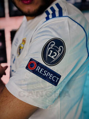 CAMISETA REAL MADRID BLANCA RETRO LOCAL 2017-2018