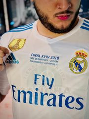 CAMISETA REAL MADRID BLANCA RETRO LOCAL 2017-2018