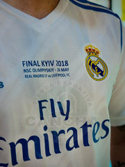 CAMISETA REAL MADRID BLANCA RETRO LOCAL 2017-2018