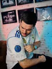 CAMISETA REAL MADRID BLANCA RETRO LOCAL 2017-2018