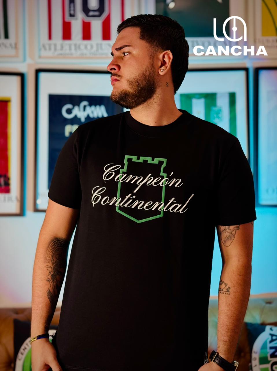CAMISETA ATLÉTICO NACIONAL CAMPEON CONTINENTAL NEGRA