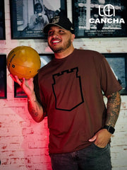 CAMISETA ATLETICO NACIONAL CONTORNO DE ESCUDO (CAFÉ)