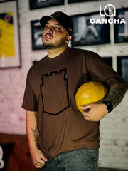 CAMISETA ATLETICO NACIONAL CONTORNO DE ESCUDO (CAFÉ)