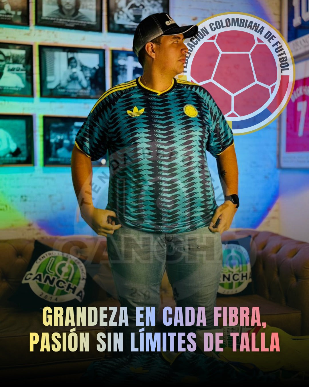 CAMISETA COLOMBIA VISITANTE 2026 TALLA GRANDE