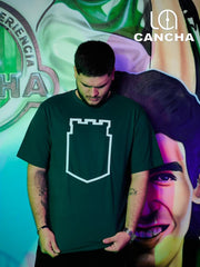 CAMISETA ATLETICO NACIONAL CONTORNO DE ESCUDO VERDE