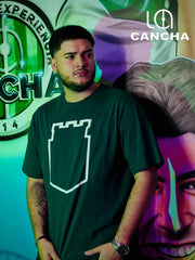 CAMISETA ATLETICO NACIONAL CONTORNO DE ESCUDO VERDE