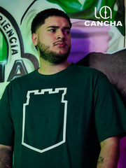 CAMISETA ATLETICO NACIONAL CONTORNO DE ESCUDO VERDE