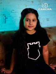 CAMISETA ATLETICO NACIONAL NIÑO CONTORNO DE ESCUDO NEGRO
