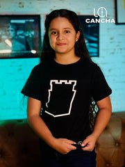 CAMISETA ATLETICO NACIONAL NIÑO CONTORNO DE ESCUDO NEGRO