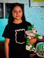 CAMISETA ATLETICO NACIONAL NIÑO CONTORNO DE ESCUDO NEGRO