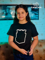 CAMISETA ATLETICO NACIONAL NIÑO CONTORNO DE ESCUDO NEGRO