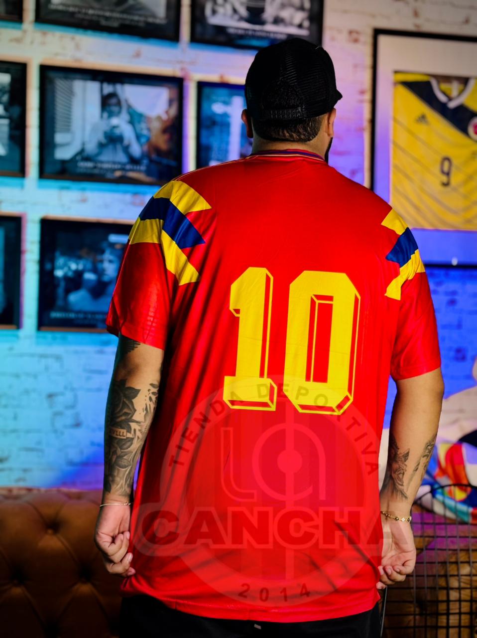 CAMISETA SELECCIÓN COLOMBIA VISITANTE 1990 TALLA GRANDE