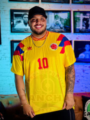 CAMISETA SELECCIÓN COLOMBIA LOCAL 1990 TALLA GRANDE