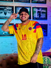 CAMISETA SELECCIÓN COLOMBIA LOCAL 1990 TALLA GRANDE