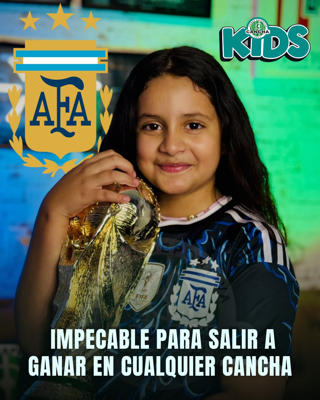 CAMISETA ARGENTINA VISITANTE NIÑO 2026