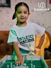 CAMISETA ATLETICO NACIONAL TIPOGRAFIA CHINA BLANCA NIÑO