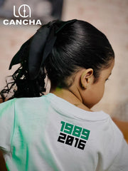 CAMISETA ATLETICO NACIONAL TIPOGRAFIA CHINA BLANCA NIÑO