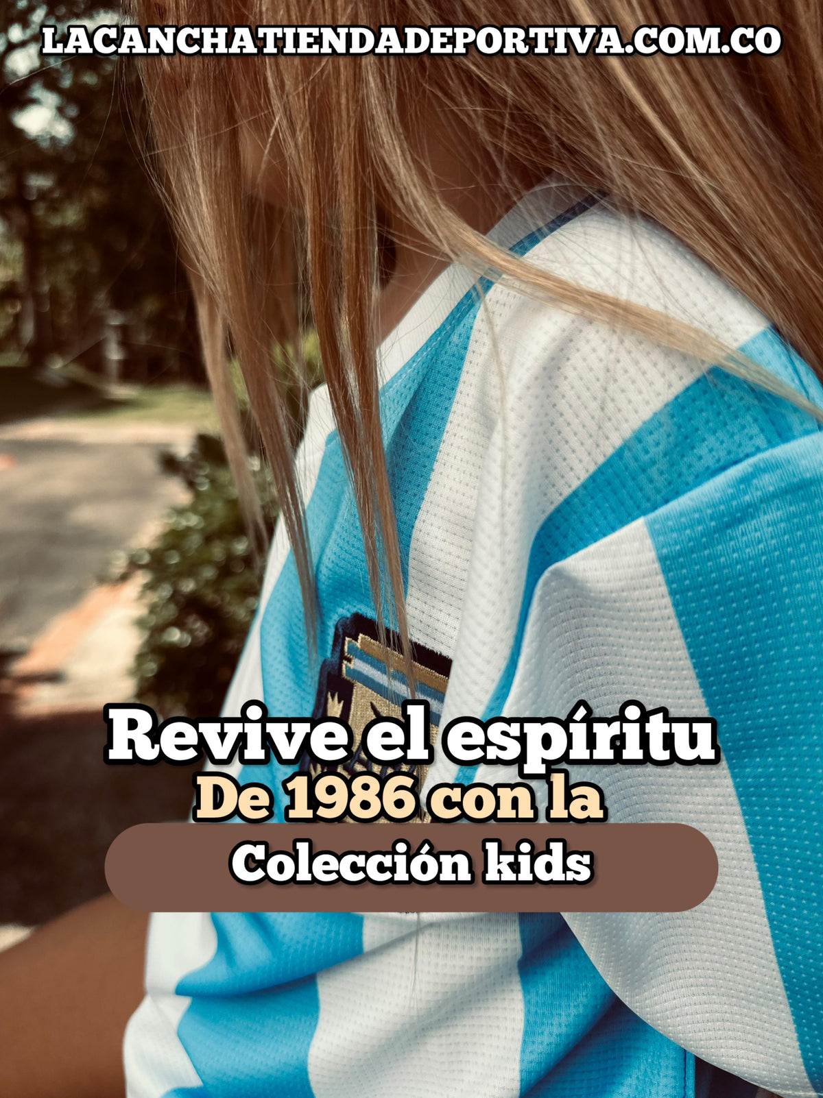 CAMISETA ARGENTINA LOCAL RETRO 1986 KIDS