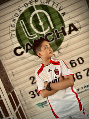 CAMISETA MILAN RETRO VISITANTE GAMA ALTA 2006/2007 KIDS