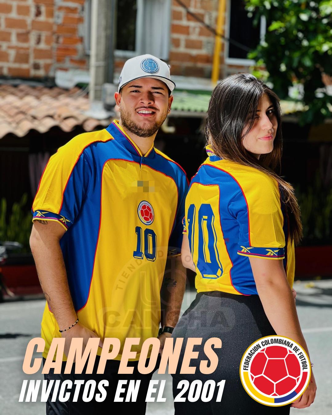 CAMISETA SELECCION COLOMBIA RETRO LOCAL 2001