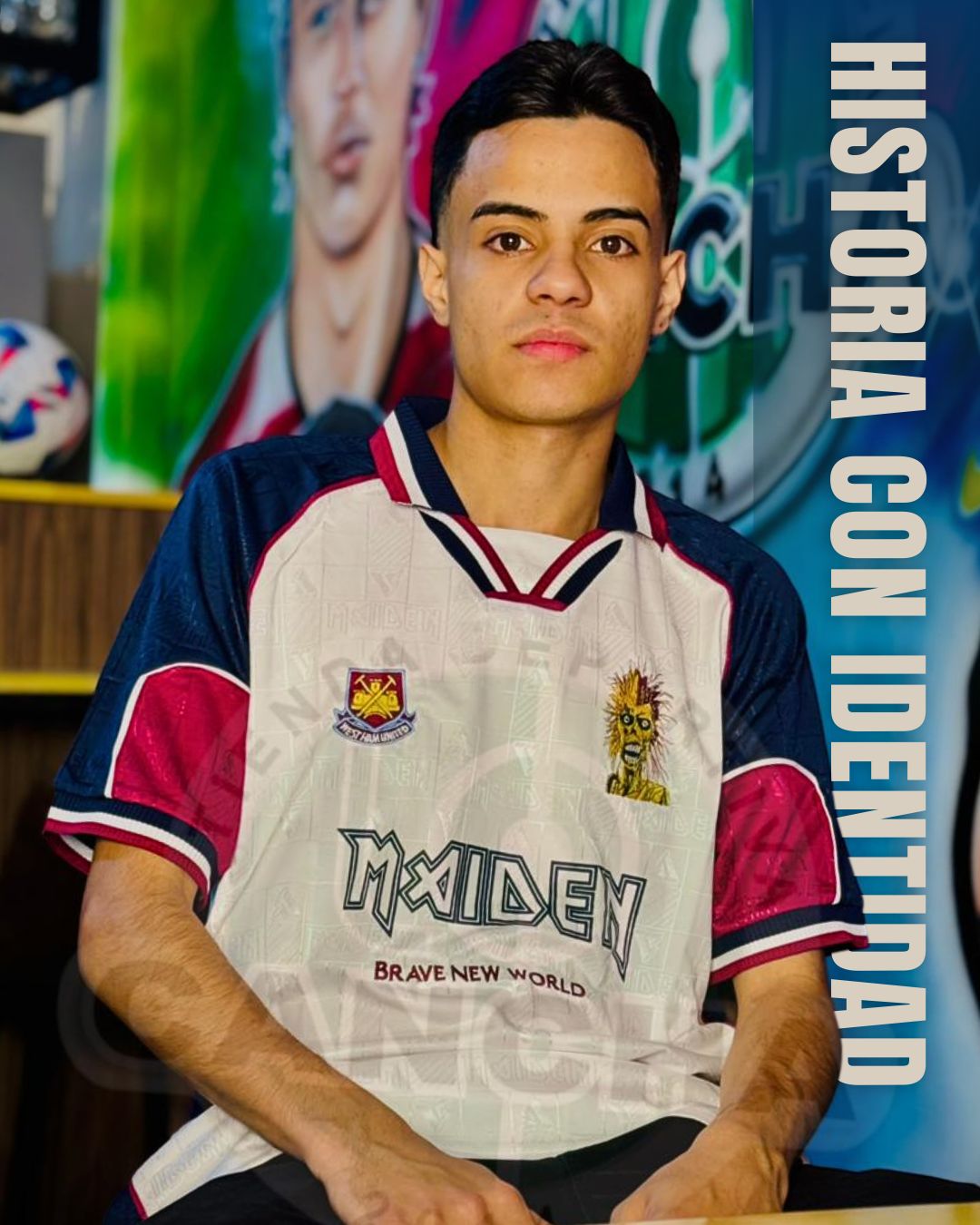 CAMISETA WEST HAM IRON MAIDEN VISITANTE 1999