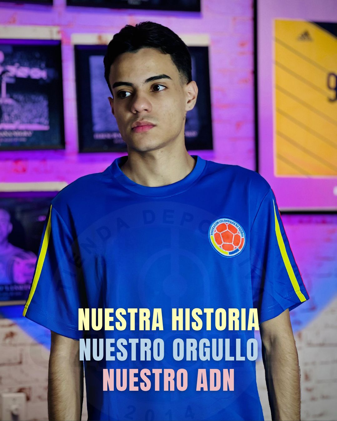 CAMISETA SELECCION COLOMBIA DNA AZUL 2026
