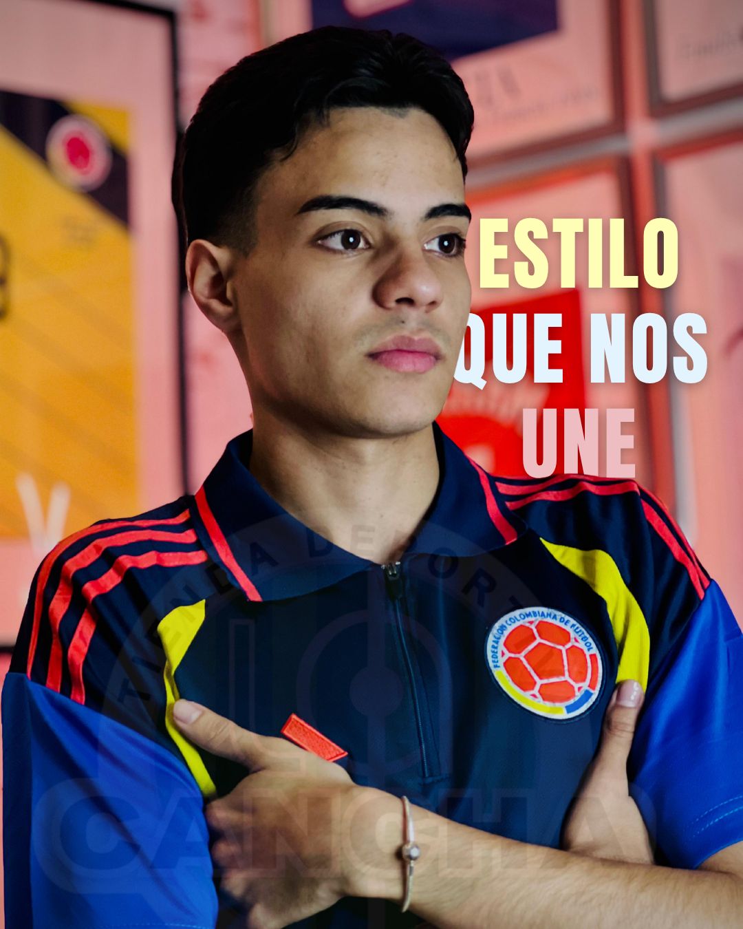 SELECCION COLOMBIA TIPO POLO AZUL 2026