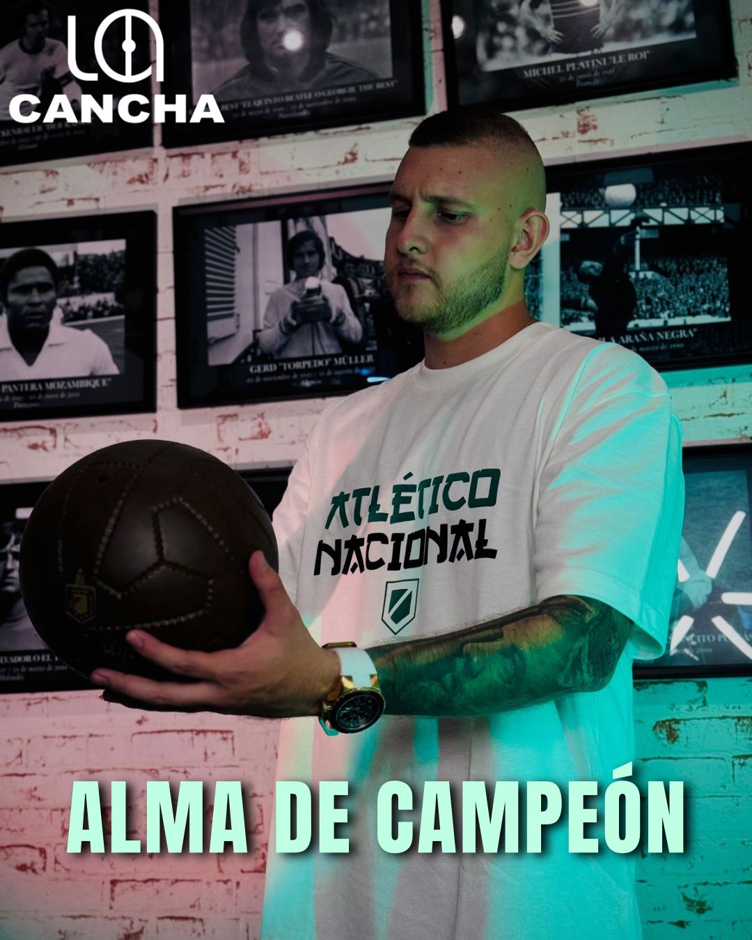 CAMISETA ATLETICO NACIONAL TIPOGRAFIA CHINA BLANCA