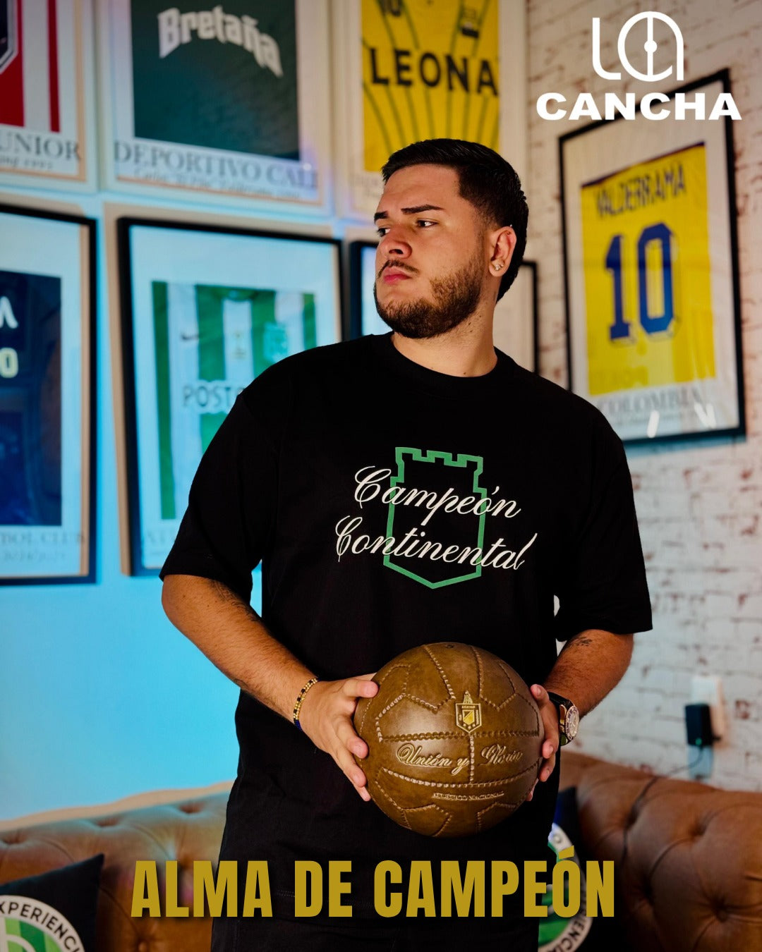 CAMISETA ATLÉTICO NACIONAL CAMPEON CONTINENTAL NEGRA