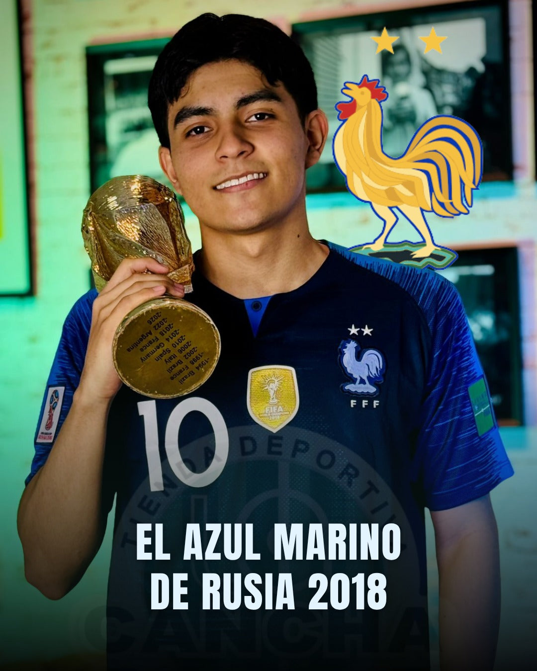 CAMISETA FRANCIA RETRO LOCAL 2018