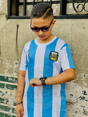 CAMISETA ARGENTINA LOCAL RETRO 1986 KIDS